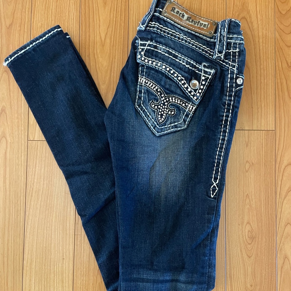 Rock Revival Skinny Jeans! Size: 25 X-long!